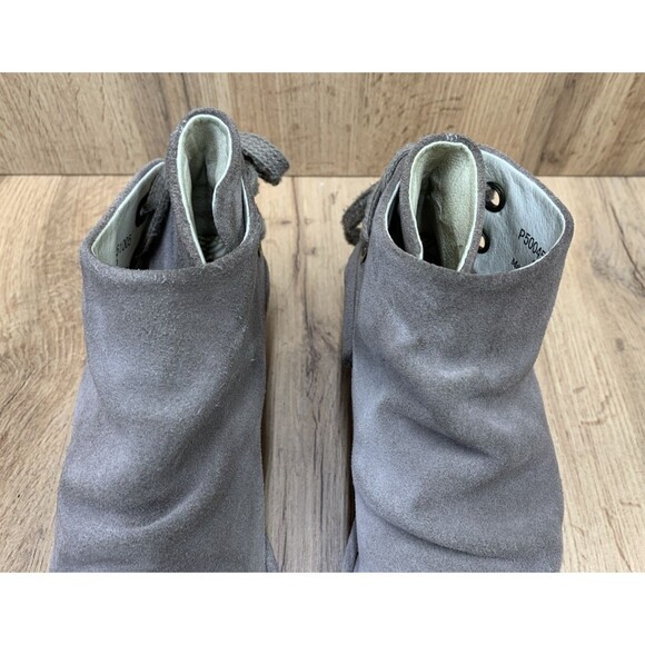 Fly London Yema Women’s EU 38 US 7.5 Ankle Bootie Wedge Heel Laced Back - Picture 8 of 16